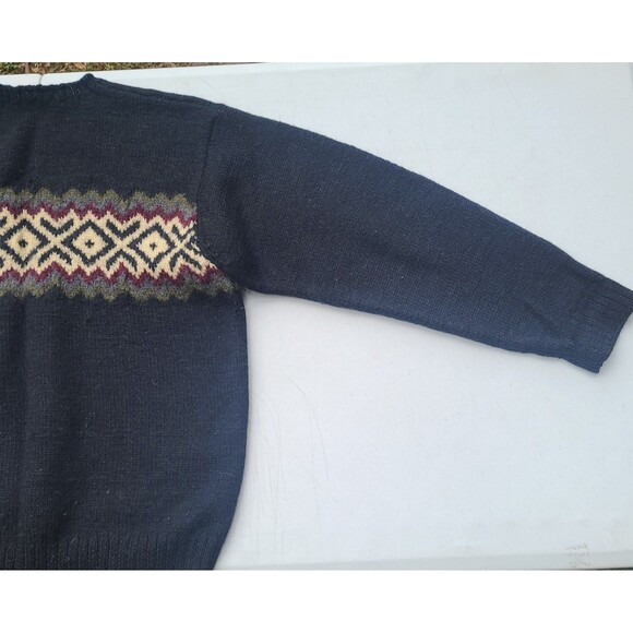 Vtg J Crew Handknit Wool Sweater - Picture 9 of 11